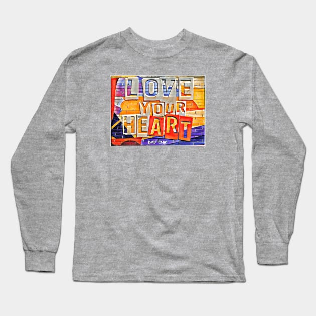 LOVE YOUR ART/HEART Long Sleeve T-Shirt by Digz